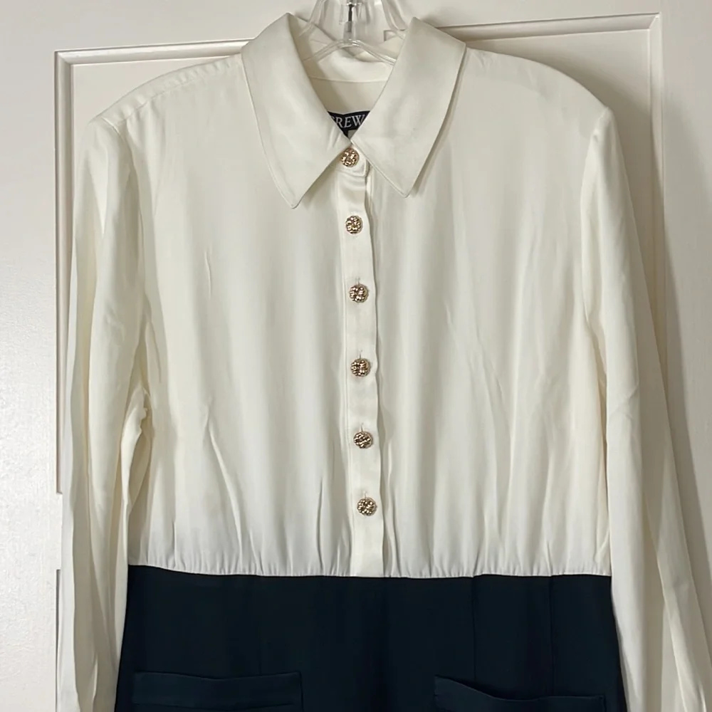 J.Crew Button-front crepe shirtdress dress BM974